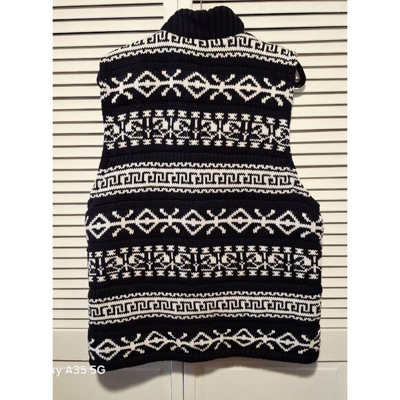 CLAIBORNE Vest Polyester Fleece Lined Acrylic Blend Chunky Knit Sweater Vest XL - Picture 4 of 6